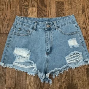 Women’s Ripped Jean Shorts